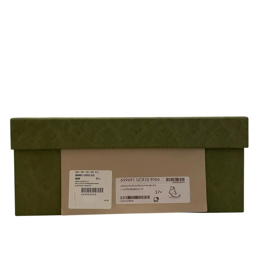 NEW Gucci GG Supreme Leather Ankle Boots 659691 UC810 Size 37.5 | US 7.5 - Picture 11 of 16